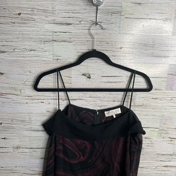 Rachel Zoe black red Maxi long sleeve cold shoulder dress size small - Picture 11 of 14